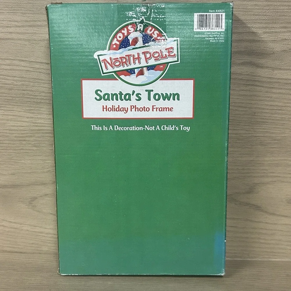 Toys R Us Santa And Me Photo Frame North Pole Santa's Town 2000 Vtg holiday